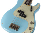 Nash PB63 Bass Guitar, Sonic Blue, Light Aging - Humbucker Music