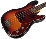Nash PB63 Bass Guitar, 3-Tone Sunburst, Tortoise Shell, Light Aging