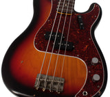 Nash PB63 Bass Guitar, 3-Tone Sunburst, Tortoise Shell, Light Aging