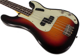 Nash PB63 Bass Guitar, 3-Tone Sunburst, Light Aging - Humbucker Music