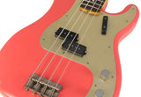 Nash PB63 Bass Guitar, Fiesta Red, Light Aging