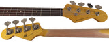 Nash PB63 Bass Guitar, 3-Tone Sunburst, Light Aging