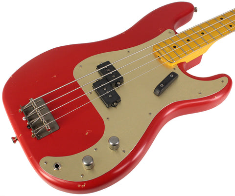 Nash PB57 Bass Guitar, Dakota Red, Light Aging, Alder