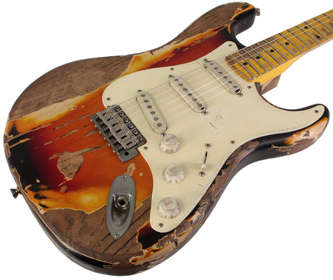 Nash S57 Guitar, 3-Tone Burst, Extra Heavy Relic