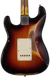 Nash S57 Guitar, 3-Tone Sunburst, Heavy Aging