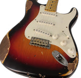 Nash S57 Guitar, 3-Tone Sunburst, Heavy Aging