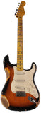 Nash S57 Guitar, 2-Tone Burst, Heavy Aging