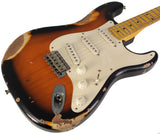 Nash S57 Guitar, 2-Tone Burst, Heavy Aging