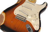 Nash S57 Guitar, 2-Tone Burst, Heavy Aging