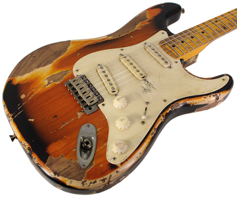Nash S57 Guitar, 2-Tone Burst, Extra Heavy Aging