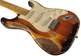 Nash S57 Guitar, 2-Tone Burst, Extra Heavy Aging