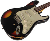 Nash S63 Guitar, Black over 3 Tone Sunburst - Humbucker Music