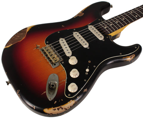 Nash S63 Guitar, 3-Tone Sunburst, Heavy Aging - Humbucker Music