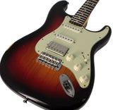 Nash S63 Guitar, 3 Tone Sunburst, HSS, Light Aging