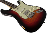 Nash S63 Guitar, 3 Tone Sunburst, HSS, Light Aging