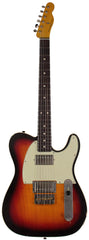 Nash T2HB Guitar, Double Bound, 3 Tone Sunburst, Light Aging