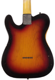 Nash T2HB Guitar, 3 Tone Sunburst, Light Aging