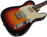 Nash T2HB Guitar, 3 Tone Sunburst, Light Aging