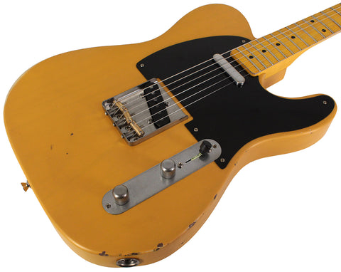 Nash T52 Guitar, Butterscotch Blonde, Light Aging
