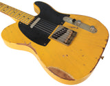 Nash T52 Guitar, Butterscotch Blonde, Heavy Aging - Humbucker Music