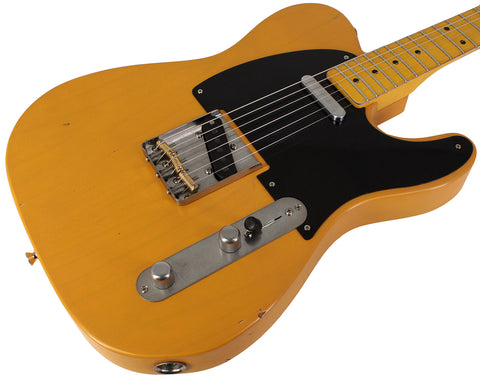 Nash T52 Guitar, Butterscotch Blonde, Light Aging