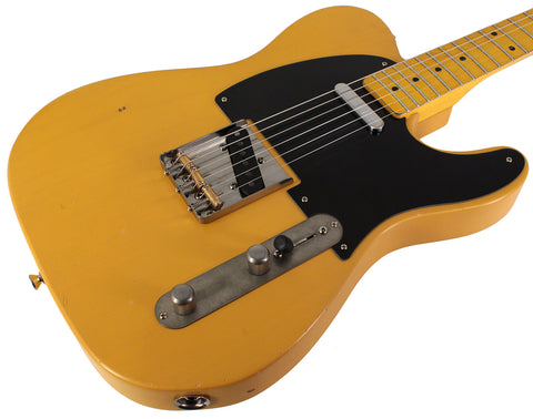 Nash T52 Guitar, Butterscotch Blonde, Light Aging