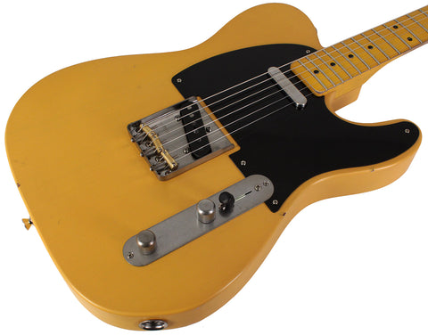 Nash T52 Guitar, Butterscotch Blonde, Light Aging - Humbucker Music