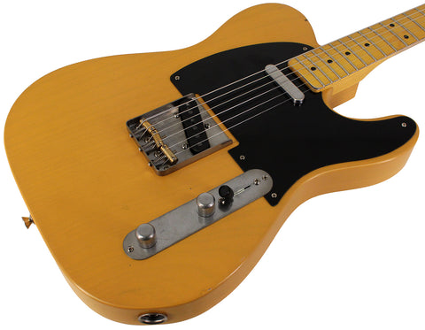 Nash T52 Guitar, Butterscotch Blonde, Light Aging - Humbucker Music