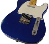 Nash T57 Guitar, Blue Sparkle, Matching Headstock, Medium Aging - Humbucker Music