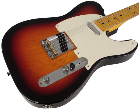 Nash T57 Guitar, 3-Tone Sunburst, Light Aging