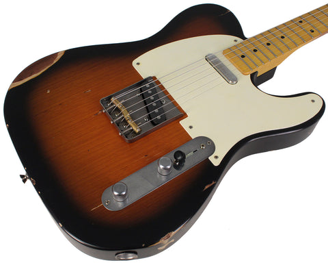 Nash T57 Guitar, 2-Tone Sunburst, Medium Aging
