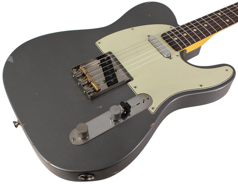 Nash T63 Guitar, Charcoal Frost Metallic, Light Aging