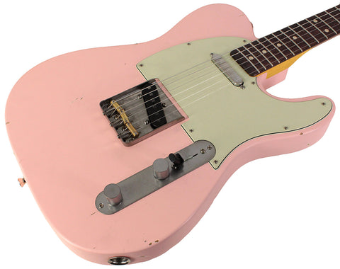 Nash T63 Guitar, Shell Pink, Light Aging - Humbucker Music