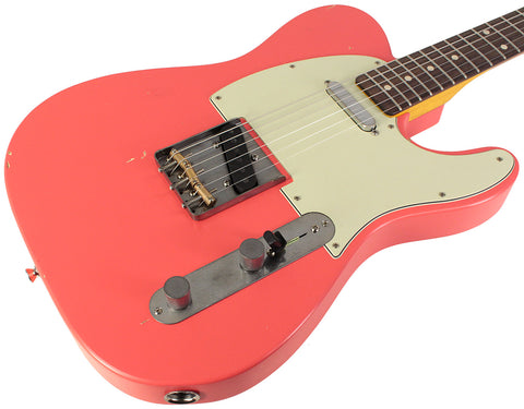 Nash T63 Guitar, Fiesta Red, Light Aging