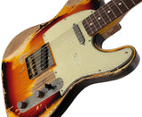 Nash T63 Guitar, 3-Tone Sunburst, Extra Heavy Aging