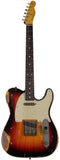 Nash T63 Guitar, 3 Tone Sunburst, Heavy Aging