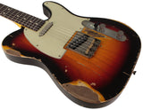 Nash T63 Guitar, 3 Tone Sunburst, Heavy Aging - Humbucker Music
