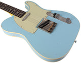Nash T63DB Guitar, Double Bound, Sonic Blue, Light Aging - Humbucker Music
