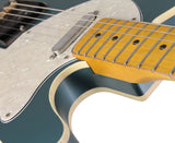 Nash T69TL Thinline Guitar, Double Bound, Ocean Turquoise Metallic, Light Aging - Humbucker Music