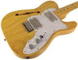 Nash T72TL Thinline Guitar, Natural, Light Aging - Humbucker Music