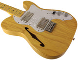 Nash T72TL Thinline Guitar, Natural, Light Aging - Humbucker Music