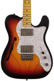 Nash T72TL Thinline Guitar, 3 Tone Sunburst, Light Aging