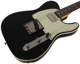 Nash T63DB Guitar, Double Bound, Black, Humbucker, Light Aging - Humbucker Music