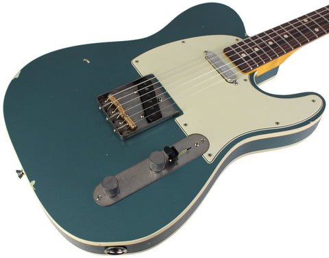 Nash T63DB Guitar, Double Bound, Ocean Turquoise Metallic, Light Aging