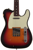 Nash T63DB Guitar, Double Bound, 3-Tone Sunburst, Light Aging - Humbucker Music