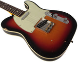 Nash T63DB Guitar, Double Bound, 3-Tone Sunburst, Light Aging - Humbucker Music