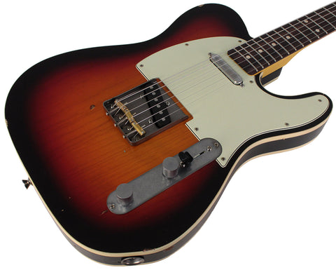 Nash T63DB Guitar, Double Bound, 3-Tone Sunburst - Humbucker Music