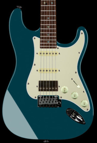 Suhr Select Classic S HSS Guitar, Roasted Neck, Ocean Turquoise Metallic, Aged Green - Humbucker Music