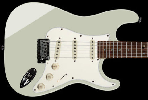 Suhr Select Classic S Guitar, Roasted Neck, Olympic White, Parchment - Humbucker Music