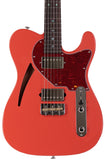 Suhr Select Alt T Cat's Eye Guitar, Fiesta Red, Tortoise Shell - Humbucker Music